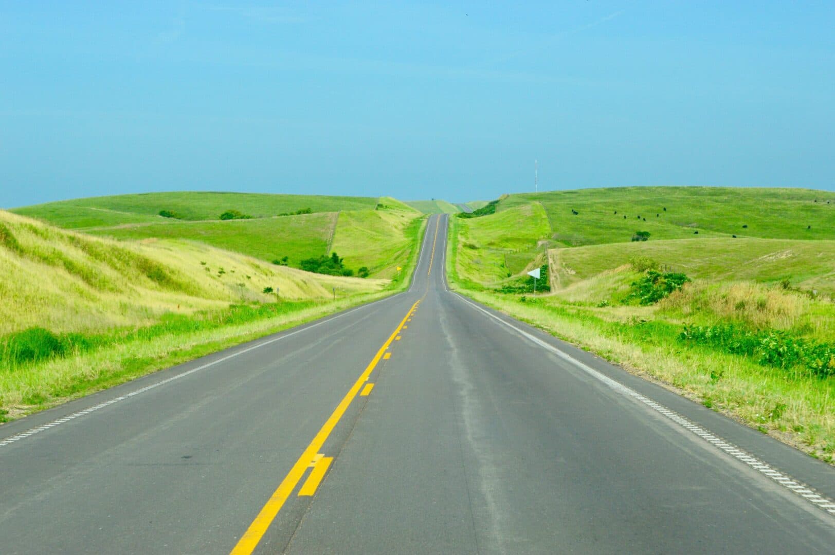 Rural road winding through the Nebraska countryside